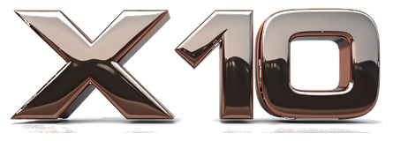 x 10 logo